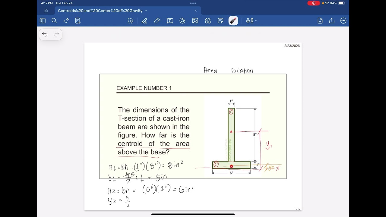 Centroids/Center of Gravity Part 2