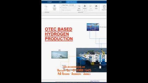 OTEC HYDROGEN PRODUCTION TECHNO ECONOMIC ANALYSIS - MATLAB SIMULINK SIMULATION - Electrical PhD code