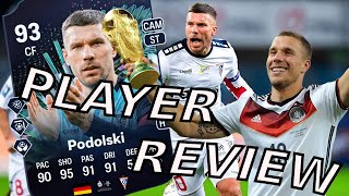 93 LUKAS PODOLSKI TEAM OF THE SEASON MOMENTS PLAYER REVIEW | EA FC24 ULTIMATE TEAM