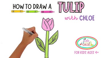 How to Draw a Tulip Flower: Easy step-by-step drawing tutorial for kids ages 4+! #easydrawing