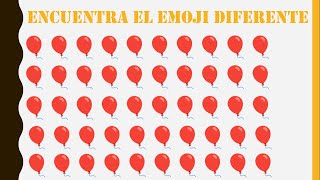 Encuentra el emoji diferente. Especial día del niñ@