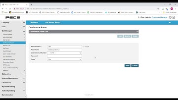 How to set up a conference room on the iPECS Cloud Portal
