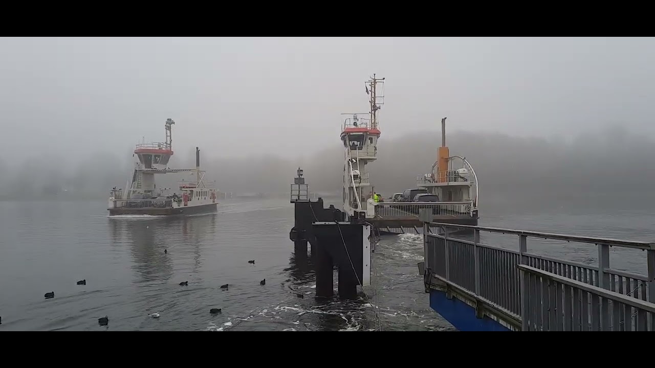 Kanalfähre Nobiskrug im Nebel ( Rendsburg )