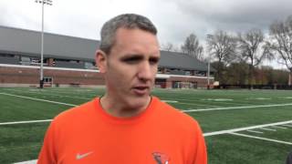 Oregon State Co-offensive Coordinator Kevin McGiven Talks About The Offense On The First Day Of Spri