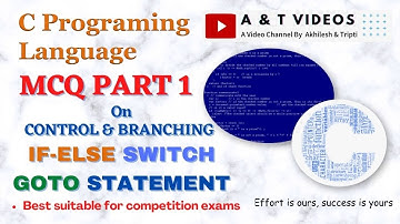Control and branching if switch go to statement in c programming || mcq for computer instructor