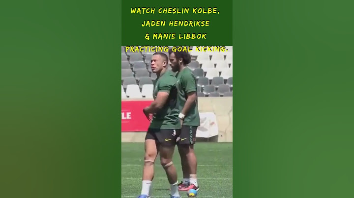 Watch Cheslin Kolbe, Jaden Hendrikse and Manie Libbok practicing goal kicking.  #proudlysouthafrican