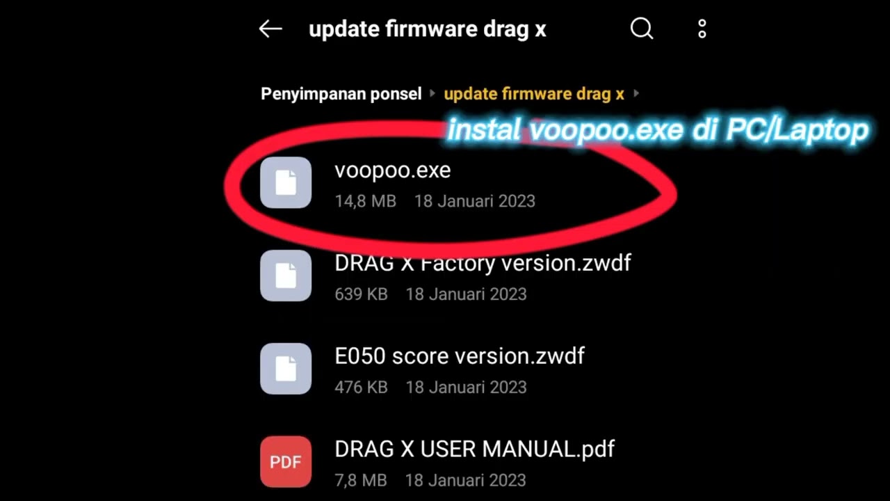 Update firmware Drag X E050 Score Version
