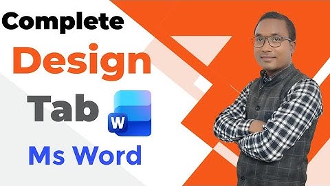 Microsoft Word Tutorial | MS Word Desing tab (watermark, pagecolor, pageborder) MS Word Tutorial