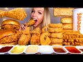 ASMR POPEYES CHICKEN SANDWICH, BUTTERFLY SHRIMP, ONION RINGS CAJUN FRIES POPEYES BISCUITS MUKBANG 먹방
