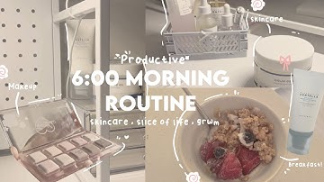 6AM Morning routine ! ⋆౨ৎ˚⟡˖ ࣪  🎐 | Skincare , productive morning routine , slice of life