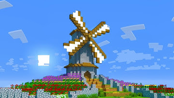 How to Build a Small Minecraft Windmill 1.21 - Minecraft Windmill Tutorial 1.21