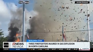 Three firefighters injured in gas explosion in North Carolina