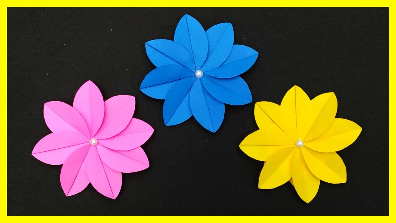 Comment Faire Une Fleur en Papier Pliage - Origami TUTO - YouTube