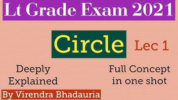 Circle - 2D Coordinate | Conic Section for Lt Grade Exam/Tgt/Pgt/IIT JEE/CLASS 11th/NDA | lec 1