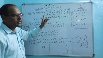 UKPSC Lecturer Exam 2018 (Mathematics) Part C Question 100