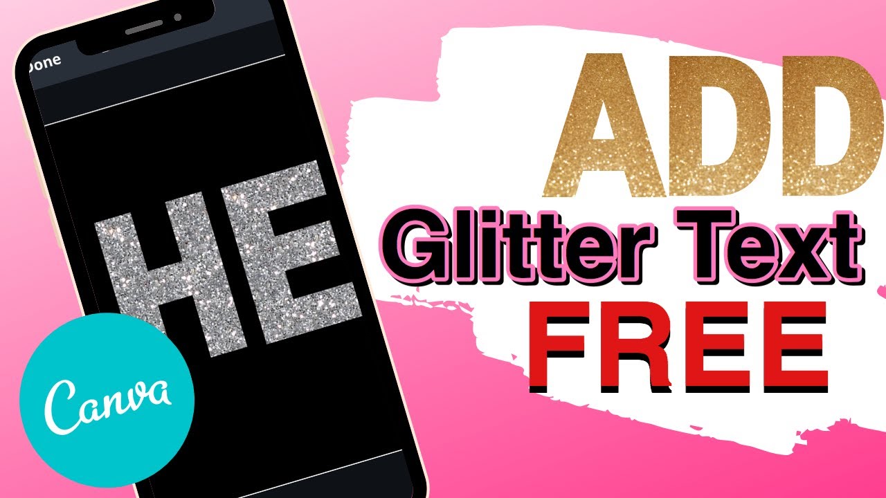 Custom glitter text Photo frame effect