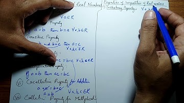 Properties of equality and inequality of real numbers