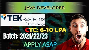 TEKSystems Hiring | Java Developer | CTC: 6-10 LPA | Delhi #teksystems #delhi #jobsearch #java #job