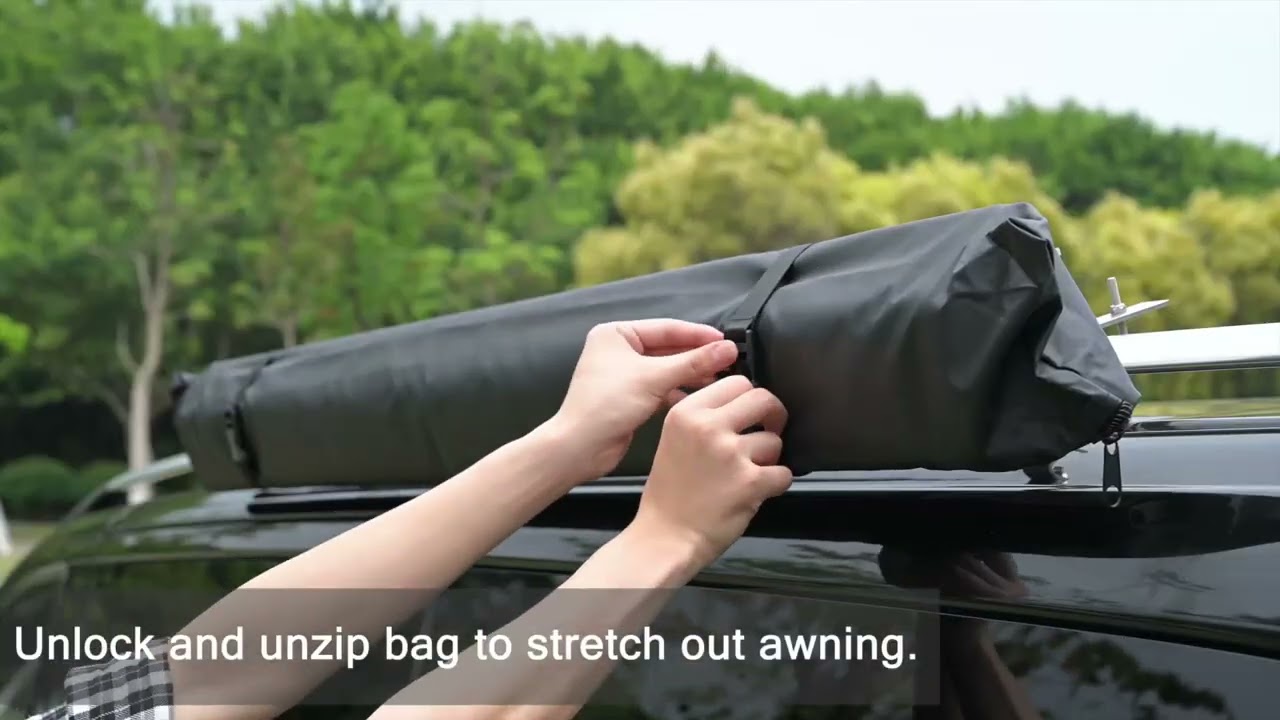 How to install car side awning? 