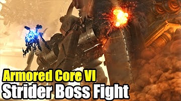 Armored Core 6 - Strider Boss Fight Gameplay Walkthrough (Tetrapod build) [PS5] 4K