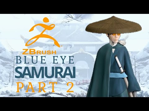 ZBrush Timelapse - Mizu the Blue eyes Samurai (PART 2) - YouTube