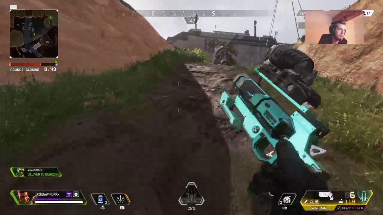 Apex Legends GOLD WINGMAN FULL 16Kill Solo Gameplay !!!