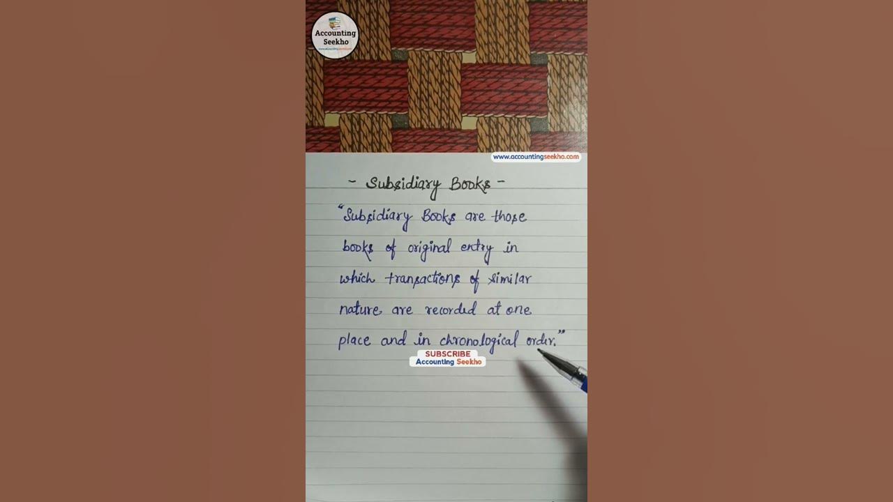 what-is-subsidiary-book-in-hindi-shorts-accountingseekho-youtube