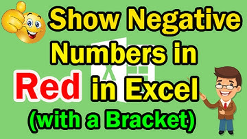 Excel Show Negative Numbers in Red Colour (with a Bracket)
