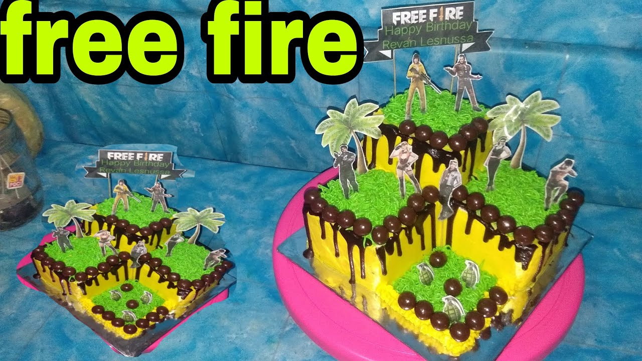 Kue Ultah FREE FIRE Cake Viral Tingkat Sudut YouTube