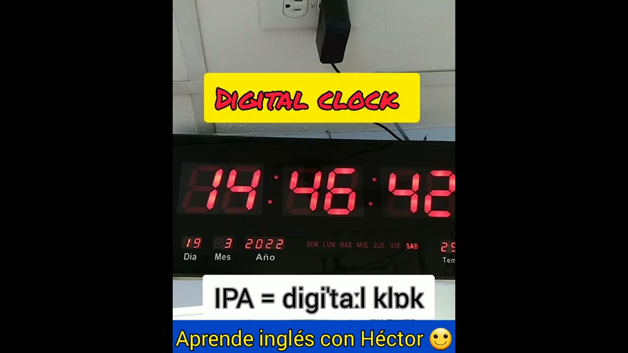 Reloj digital en ingles hotsell