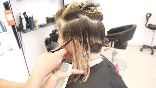 ANTI AGE HAIRCUT  SHE WANTS SHORT UNDERCUT PIXIE | BLONDE HAIR