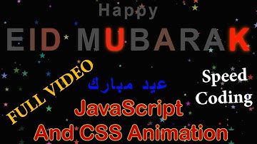 Eid Mubarak Animation Using CSS and Particle.JS | Full Video | NoorHUB