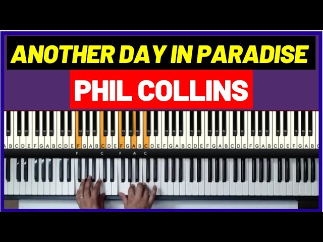 Another Day in Paradise – Phil Collins letter notes for beginners - music  notes for newbies