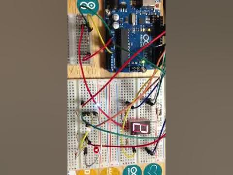arduino 7seg and any led - YouTube