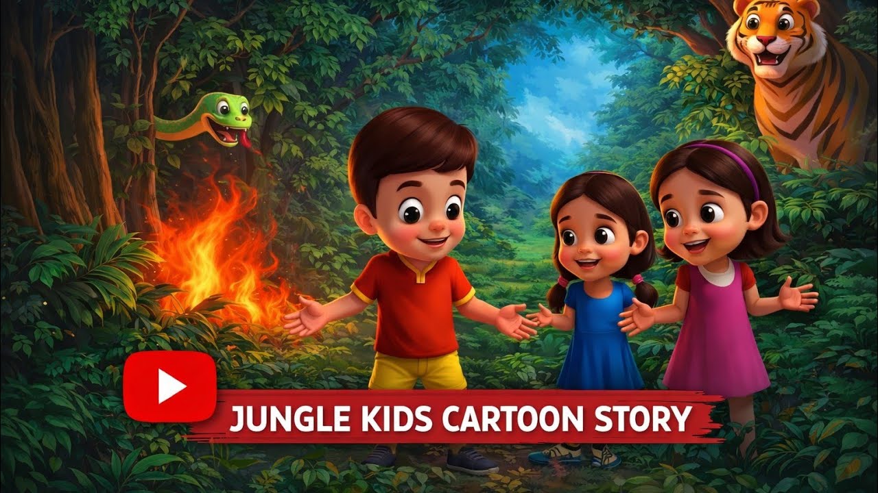 Arjun aur siyaar ki samjhdari se bacha jungle| kids cartoon story| funny story 