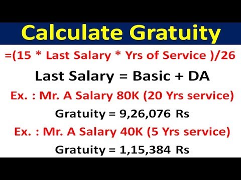 How to Calculate Gratuity | Gratuity calculator in Hindi