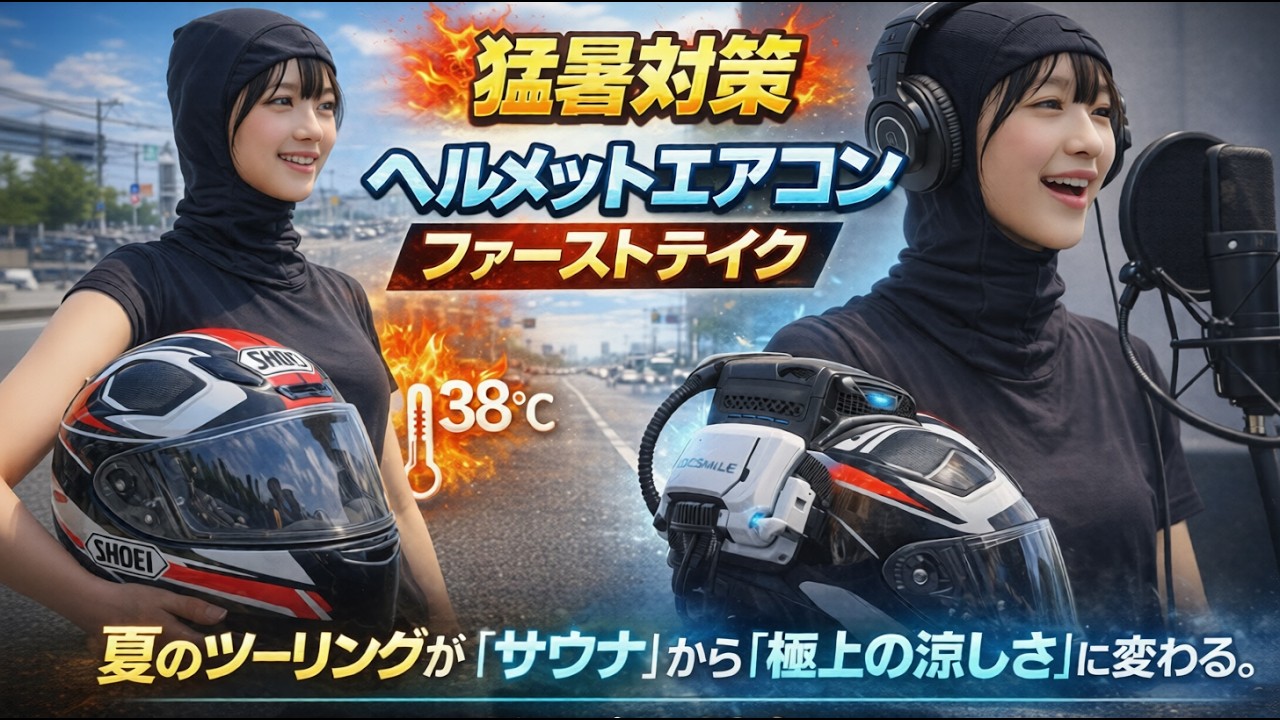【猛暑対策】ヘルメットエアコン ファーストテイク｜夏のツーリングが「サウナ」から「極上の涼しさ」に変わる。