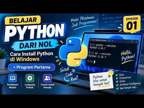 Cara Install Python di Windows 10/11 Terbaru | Belajar Python dari Nol #1