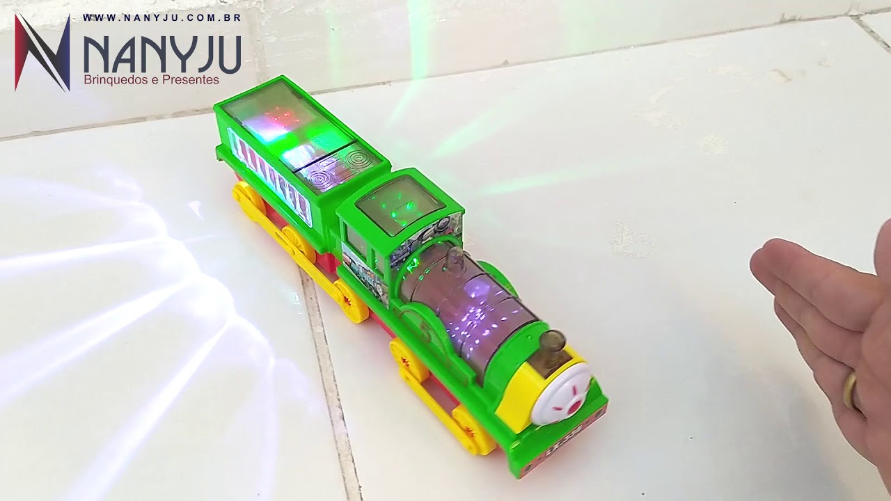 Trenzinho Luz E Som Bate Volta Trem Locomotiva Brinquedo