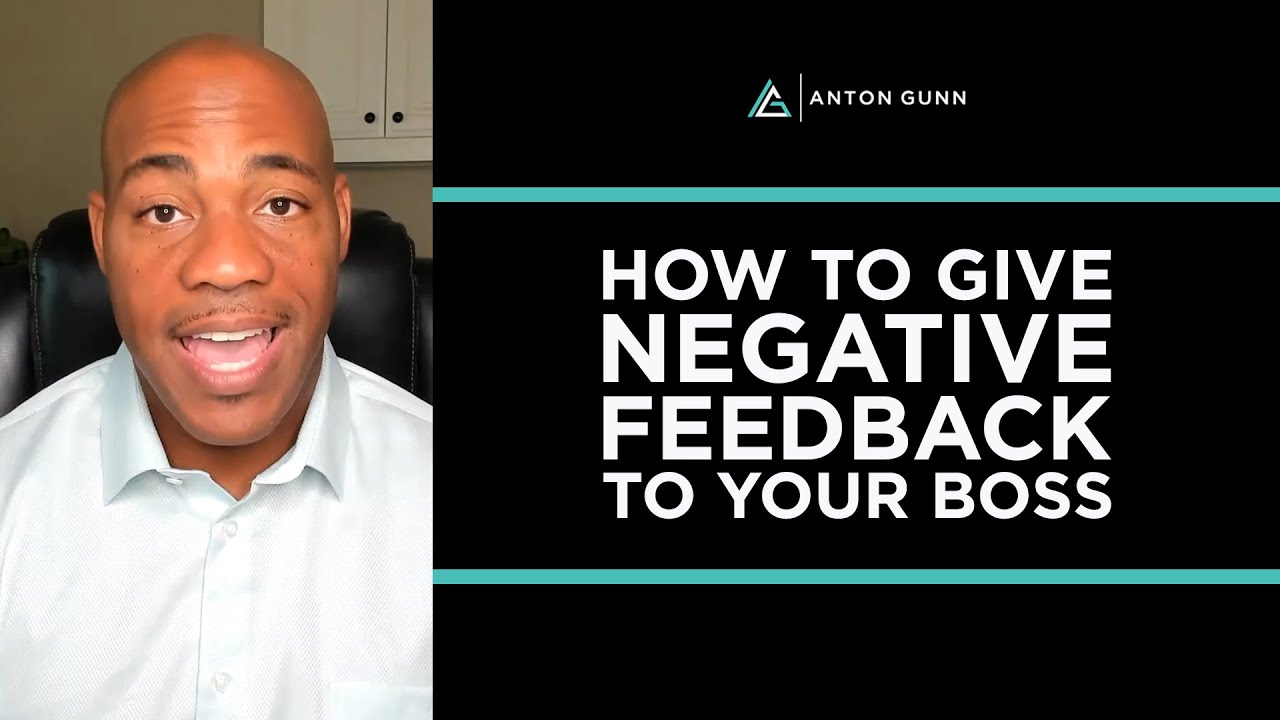 How To Give Negative Feedback To Your Boss - YouTube