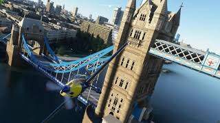 Extreme Stunts in London ORBX Scenery Addon in Microsoft Flight Simulator 2020+Tower Bridge Crashes