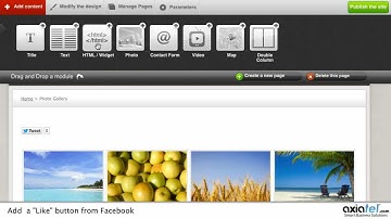 Adding a Facebook "Like" Button -- Create a website with Axiatel.com