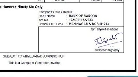 (Buy TDL Source Code Rs.100) Advance Seal and Signature Print in Invoice Print in Tally Prime 6.0