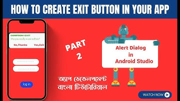 How to create Exit button in Android studio. Android Studio Tutorial . Bangla Tutorial || part 2