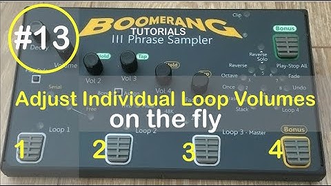 # 13 Adjust each Loop