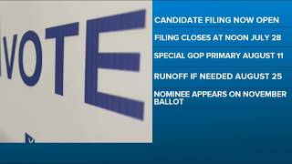 Filing opens today to run in the special GOP election in August
