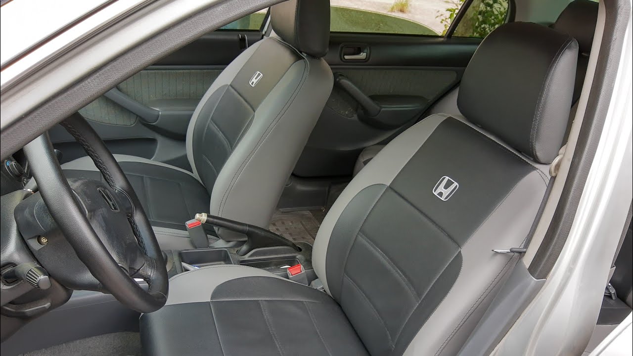 Capa para banco em Couro Honda Civic { Tuning } City Fit CRV WRV YouTube