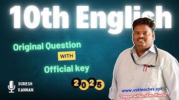 10th English Public Exam 2025: Original Question Paper & Answer Key PDF Download✅