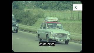 1960s UK Traffic, Motorway Driving, HD from 35mm