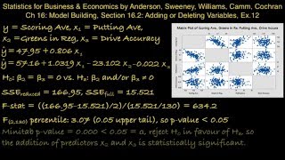 16.2: Multiple Linear Regression, Adding or Deleting Variables - ex 12